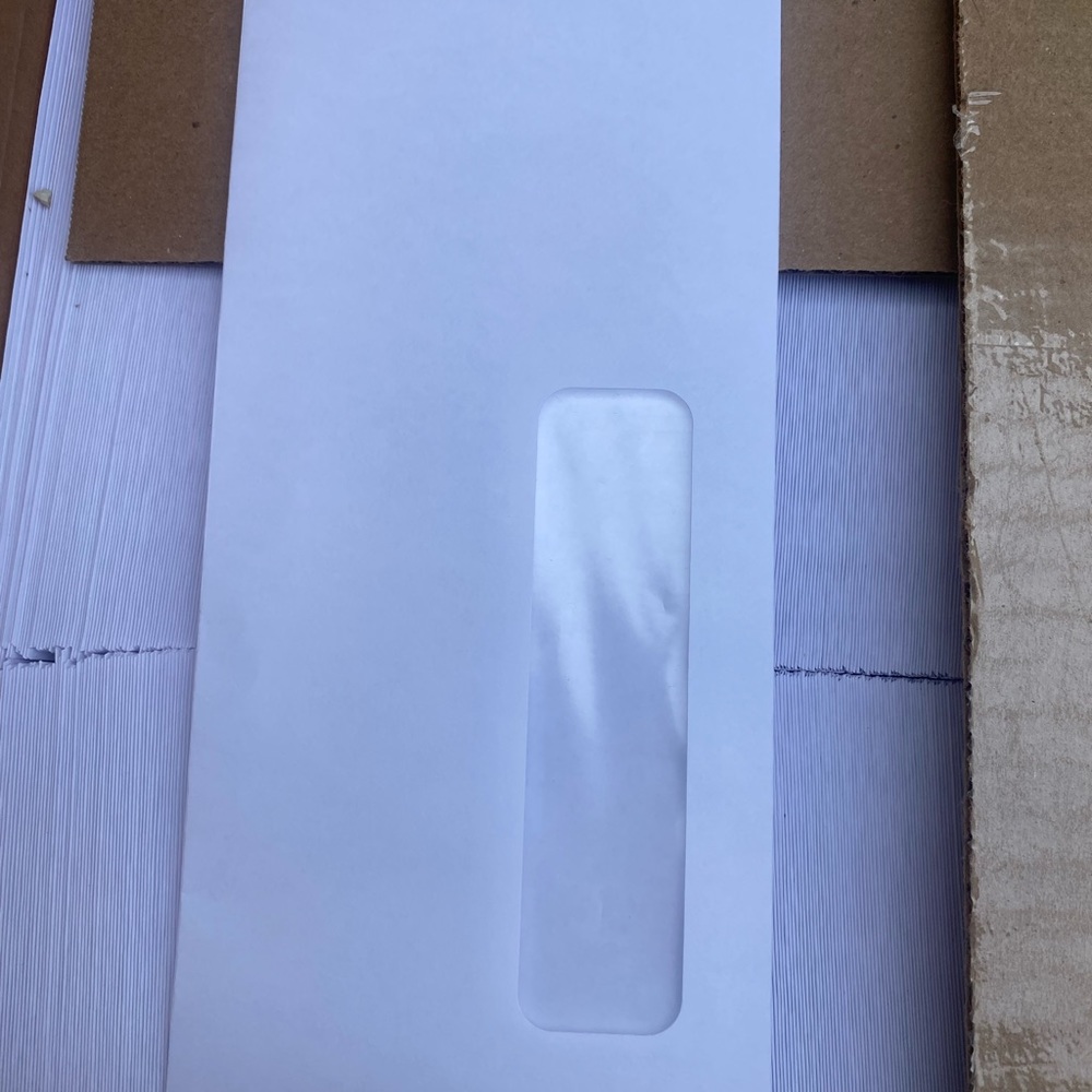 4 1/8x9 1/2 envelopes (2,200 White Envelopes)